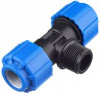 Тройник ПНД компр. переходной с наружной резьбой 20-1/2"-20  (100/25) VALFEX