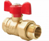 VF.227. L0B1.012, Кран шаровой латунный OPTIMA с американкой 1/2", бабочка, ЛАТУНЬ VALFEX 
