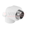 Угольник переходной с наружной резьбой 25х1/2" (90/15) (Valfex) БЕЛЫЙ