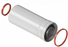 RCA-6010-00100, Удлинитель дымохода коаксиальный раструбный ROMMER 60/100  L 1000мм