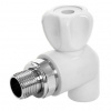 Кран шаровой для радиатора угловой 25х1/2"(40/10) Valfex ЗАВОД ВАЛФ-РУС Белый