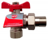 Royal Thermo кран шаровый Ø1" с накидной гайкой угловой, ручка-бабочка, RTO 07.025