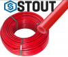 SPX-0002-001620, Труба Stout Pex-a 16 х 2,0 мм красная бухта 200 м