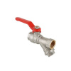 HLV-101292.N.01, HLV кран шаровый с фильтром 1/2" г/г, ручка-РЫЧАГ