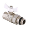 VR204-01A Кран шаровой с американкой 1/2" “белая бабочка” никелированный (80/10)