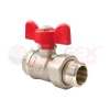 VF.227.NB1.100.N/P59, Кран шаровой с американкой  1" г/ш, бабочка, никел. VALFEX (24/6)