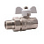 VR204-02B Кран шаровой с американкой 3/4" “белая бабочка” никелированный