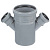 Крестовина 110/50/50 х 45° вн.канализ. (30) VALFEX