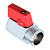 HLV кран МИНИ шаровый  ХРОМ. 1/2" х 1/2" г/ш