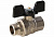 SVB-0004-000015, Stout кран шаровый 1/2" ВН НР, бабочка