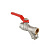 HLV-101292.N.01, HLV кран шаровый с фильтром 1/2" г/г, ручка-РЫЧАГ