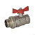 VF.227.NLB1.034 OPTIMA, Кран шаровой латунный с американкой 3/4" г/ш, бабочка, НИКЕЛ. VALFEX (68/17)