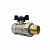 Кран шаровый латунный с американкой THERMO 1/2", бабочка НИКЕЛЬ (12 шт)